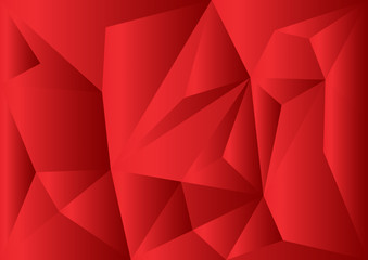 Red polygonal background, layout template