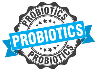 probiotics stamp. sign. seal