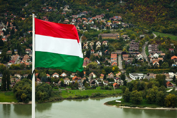 Hungarian flag in Visegrad