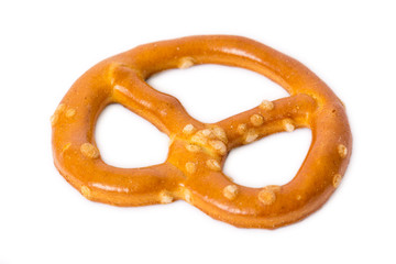 Salzbrezel auf weißem Hintergrund