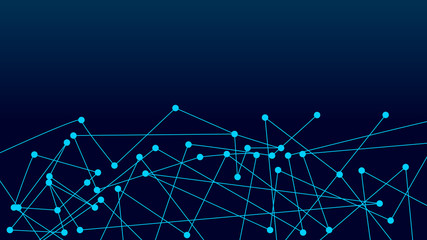 Abstract connecting dots and lines. Connection technology science background.