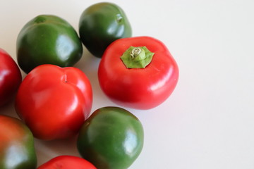 Red chilli isolated on white background
