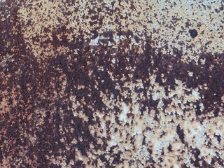 Texture of rusty painted metal.