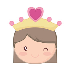cartoon girl with a diadem icon