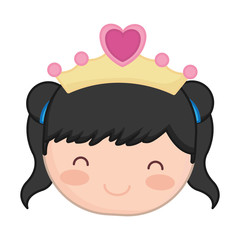 cartoon girl with a diadem icon