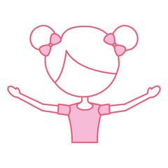 the portrait of a cute little ballerina classical dance costume