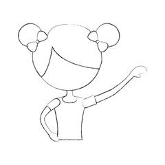 the portrait of a cute little ballerina classical dance costume