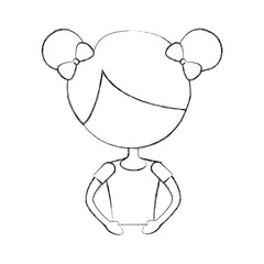 the portrait of a cute little ballerina classical dance costume