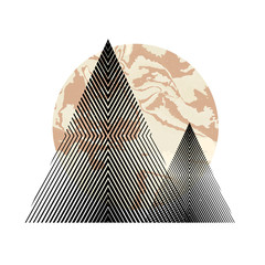 Vector geometric triangle background, abstract mountains.Conceptual background, with mountains. Vector illustration EPS10