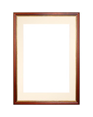 Brown picture or photo frame with cardboard mat