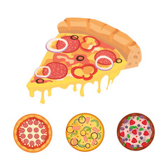 Thinly sliced pepperoni is a popular pizza. Italian cook and pizzas delivery.