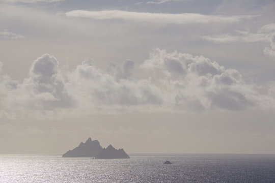 Skellig islands in sunshine