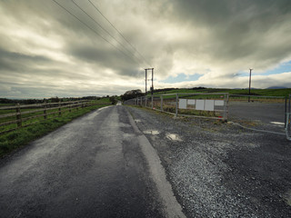 Fototapeta na wymiar Cloudy countryside,Northern Ireland