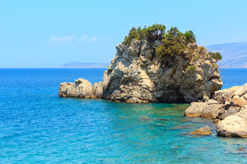 Fototapeta premium Summer sea coast landscape.