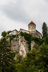 Fototapeta na wymiar Bled Castle (Blejski grad) in Bled