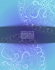 Mandala simple thin line stylish background. Ornamental vector backdrop for cards, invitations, banner, templates and wallpapers