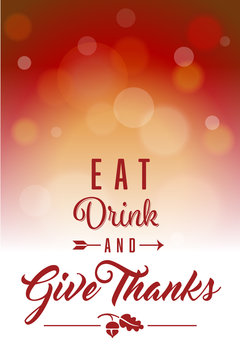 Brown Soft Focus Give Thanks Vector Vertical Background 1