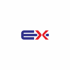 Fototapeta premium ex letter logo vector