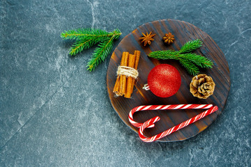 Spices and festive decoration