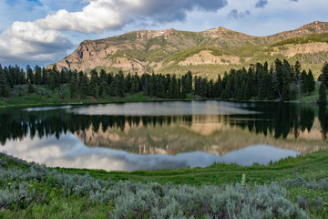 Fototapeta na wymiar Trout Lake at Yellowstone National Park