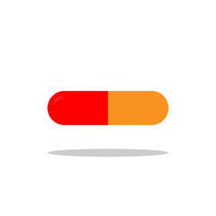 Medical pill icon vector