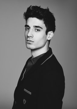 studio portraits of a young male model