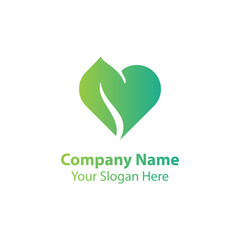 love leaf logo design