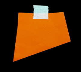 pieces of torn note paper. copy space