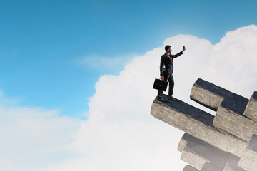 Ready to challenge it all. Mixed media