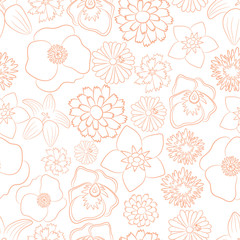 Contour Pattern of Wildflowers