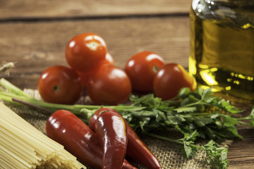 Ingredients for pasta