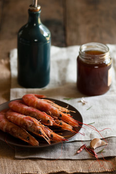 raw prawns ready to be cooked