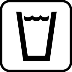 Glass of water vector icon