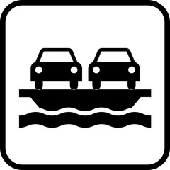 Ferry Icon. Water transport vector illustration.
