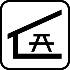 Tourist tent vector illustration. Camping shelter icon.