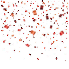 Vector modern festive confetti on white background