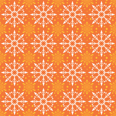 Christmas Background. Seamless Pattern. Orange color. Abstract Vector Illustration