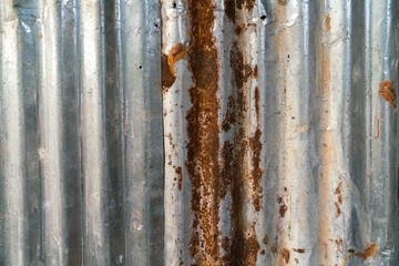 Rust on old zinc plate wall for use as background ready for add text or graphic in advertise