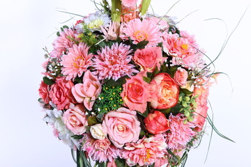 Bouquet of Artificial Flower Colorful, white background