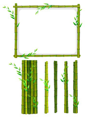 Bamboo frame and bamboo sticks