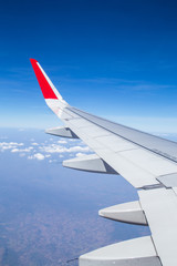 Fototapeta premium View of Airplane wing