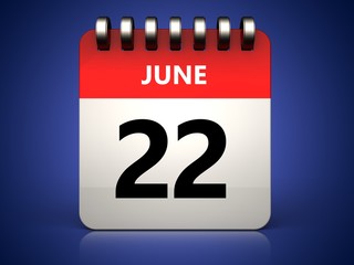 3d 22 june calendar