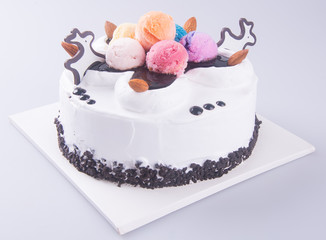 cake. ice cream cake on background