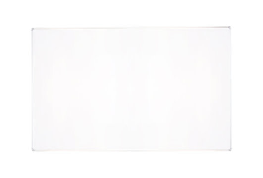 Closeup space at the white board isolated on white background