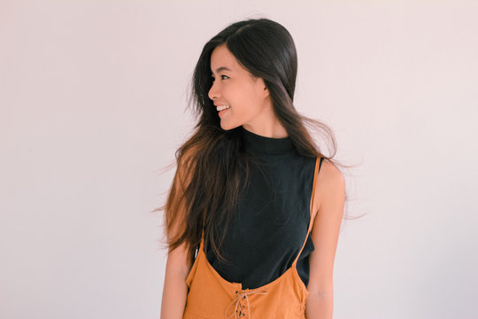 A fashion portrait of young asian woman