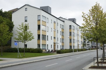 Fototapeta na wymiar Modern apartment buildings in Stockholm - Sweden.