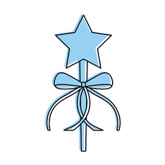 princess wand with bow ribbon decoration