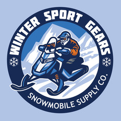 snowmobile store badge design