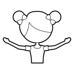 the portrait of a cute little ballerina classical dance costume