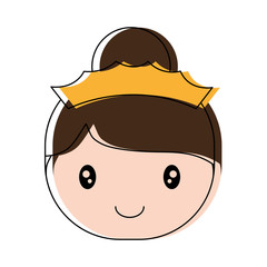 cartoon girl with a diadem icon